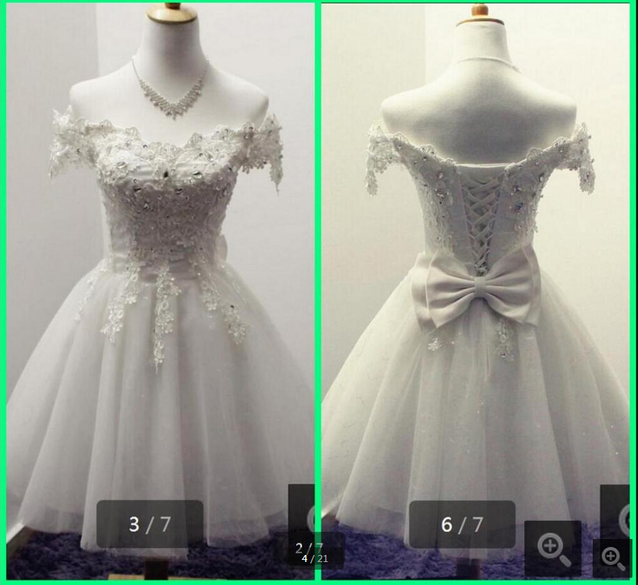 2019 Robe De Soiree short a line little white petite wedding dresses scoop neck beaded crystals informal wedding gowns best, Ivory
2019 Robe De Soiree short a line little white petite wedding dresses scoop neck beaded crystals informal wedding gowns best, Ivory
