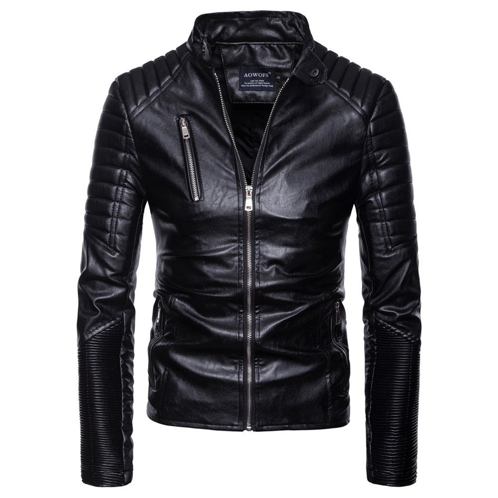 Mens Leather Autumn Winter Casual Long Sleeve Solid Stand Motorcycle Leather Coat Top Asian Size S-2XL, Black
Mens Leather Autumn Winter Casual Long Sleeve Solid Stand Motorcycle Leather Coat Top Asian Size S-2XL, Black