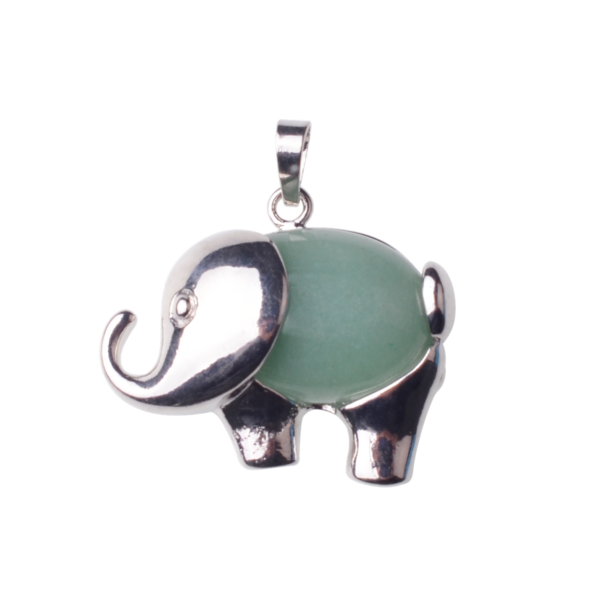 Alloy Elephant Gemstone Pendant Men and Women Old and New Year Easter Gifts Fashion Valentine's Day Gift Necklace