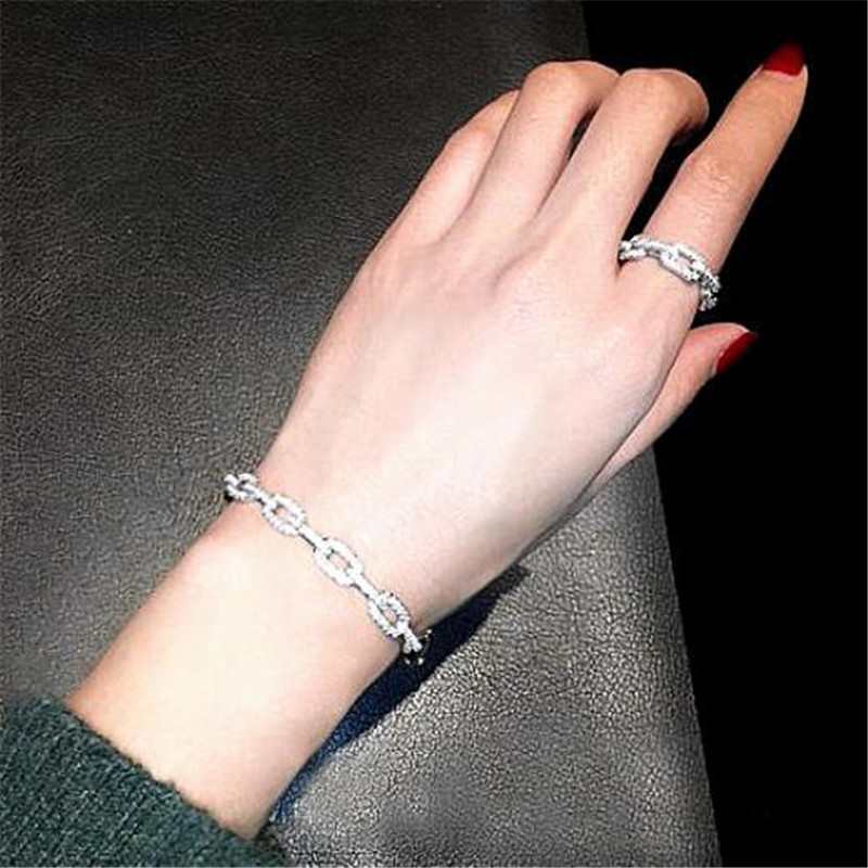 Ins Top Selling Hop Hip Vintage Fashion Jewelry 925 Sterling Silver Cross Ring Pave White Sapphire CZ Diamond Women Wedding Finger Ring Gift