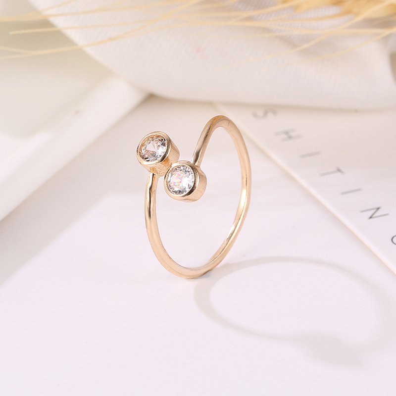 pretty zircon rings wholesale special jewelry double imitation diamond rings Open bracelet
pretty zircon rings wholesale special jewelry double imitation diamond rings Open bracelet