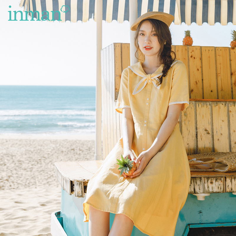 INMAN 2020 Summer New Arriavl Preppy Style Sweet Short Sleeve Contrast Color Cotton And Linen Dress, Pink
INMAN 2020 Summer New Arriavl Preppy Style Sweet Short Sleeve Contrast Color Cotton And Linen Dress, Pink