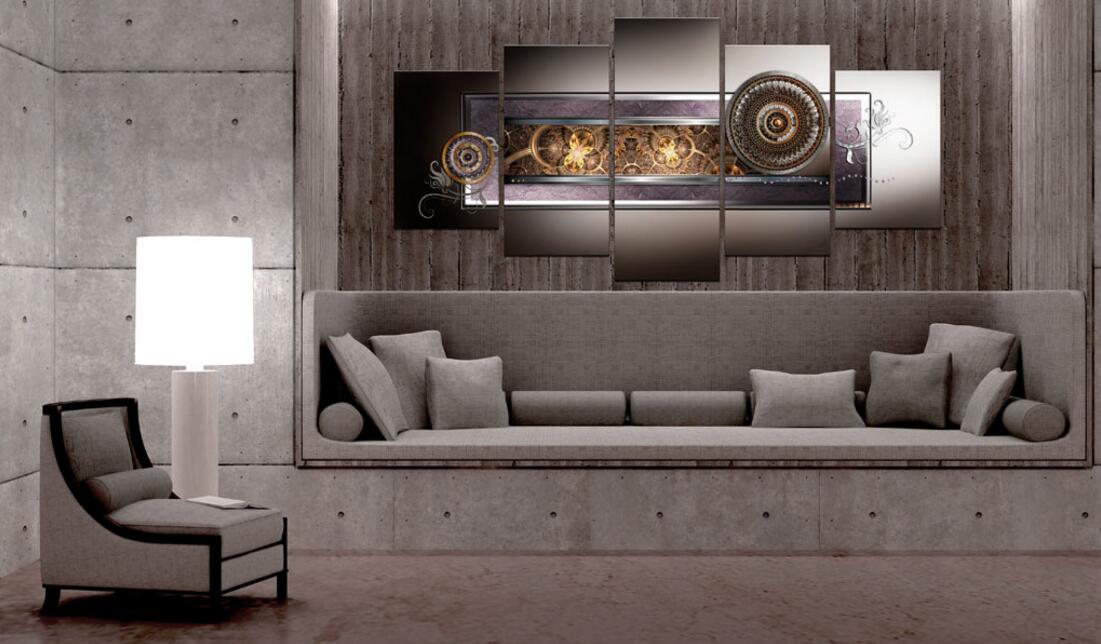 5PCS/Set Fashion Wall Art Canvas Painting Abstract Patterns of National Characteristics Modern Home Decoration,Choose Color And Size(No Fram