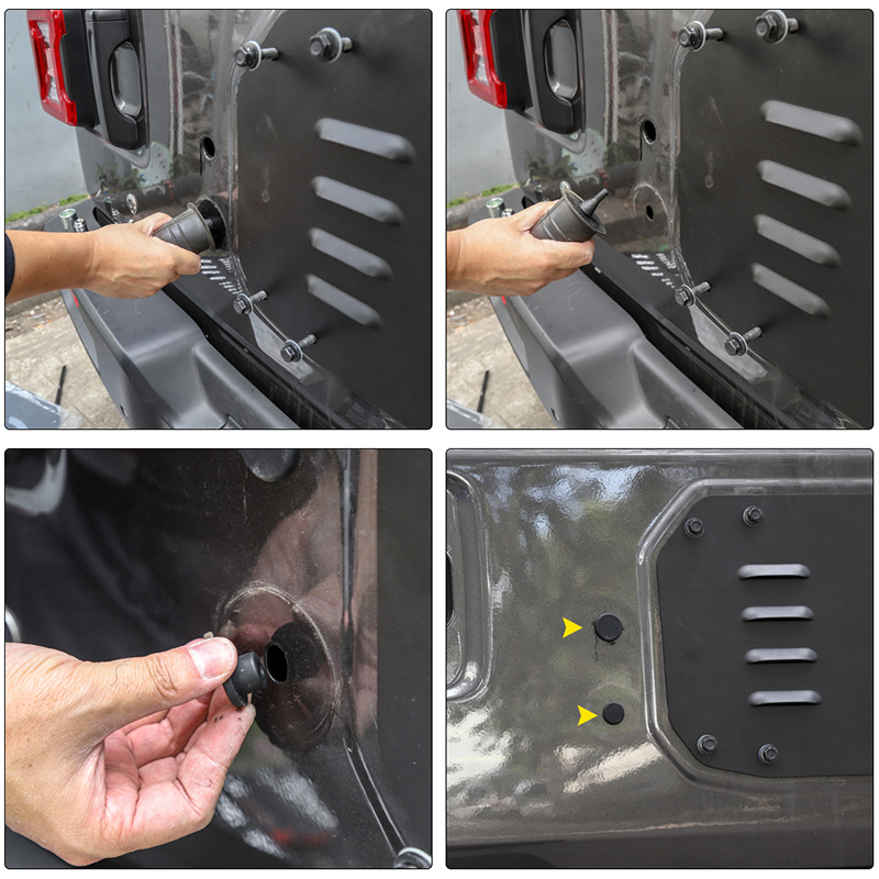 Tail Door Glue Plug Decorative Cover 3PCS Decoration Cover For Jeep Wrangler JL 2018+ Auto Exterior Accessories