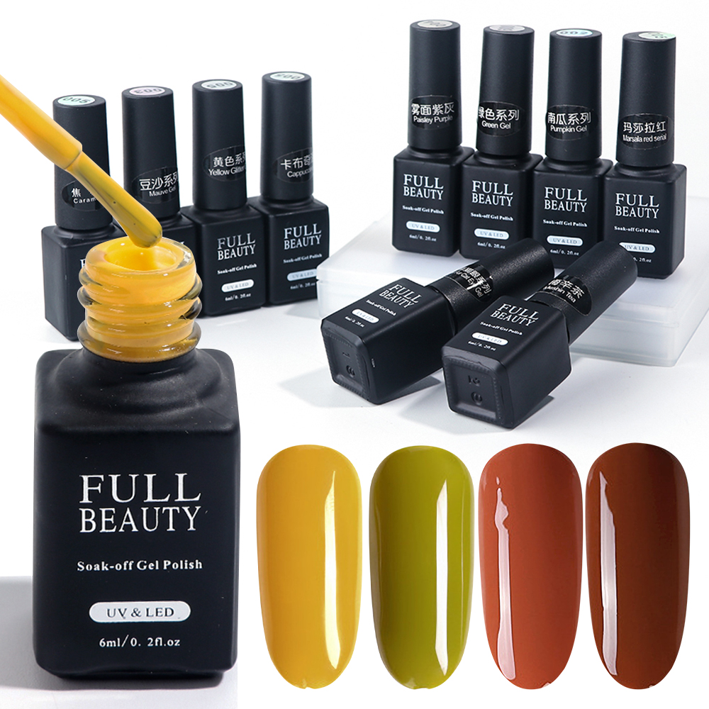 Nail Gel 6ml Lacquer Pumpkin Caramel Polish Mustard Yellow Green Color Coat DIY UV Varnish For Manicure Art BENG01-06, Mx01
Nail Gel 6ml Lacquer Pumpkin Caramel Polish Mustard Yellow Green Color Coat DIY UV Varnish For Manicure Art BENG01-06, Mx01