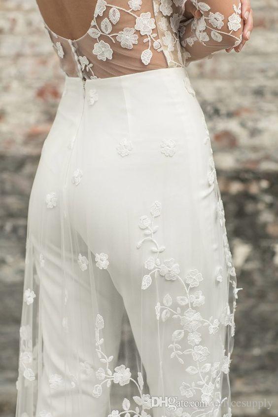 Vintage Jumpsuit Prom Evening Dresses with Overskirt Pants Arabic Dubai Lnng Sleeves Backless Formal Gown Ankle Length Outfit