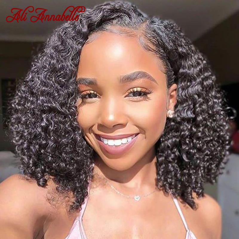 Side Part Lace Front Human Hair Wigs 180% Density Bob Wig Malaysian Hair 13X6 Lace Frontal Wig Ali Annabelle Curly Short Bob, As pic
Side Part Lace Front Human Hair Wigs 180% Density Bob Wig Malaysian Hair 13X6 Lace Frontal Wig Ali Annabelle Curly Short Bob, As pic