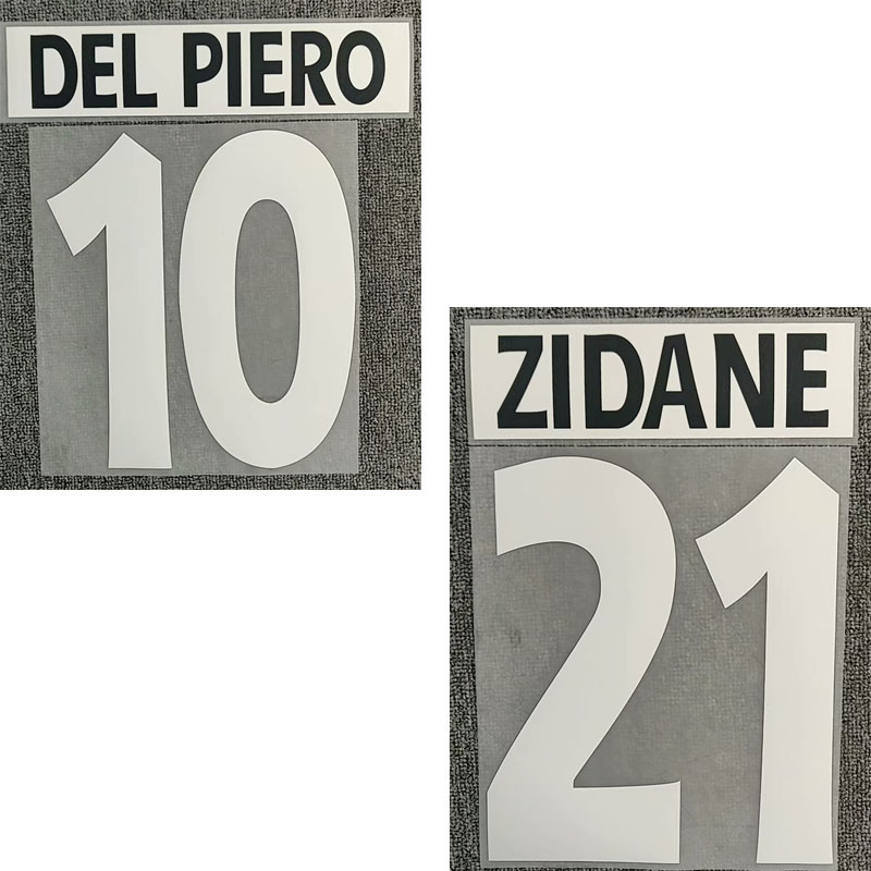 1996 1997 Retro #21 ZIDANE #10 DEL PIERO Nameset Printing Iron on Transfer Badge
1996 1997 Retro #21 ZIDANE #10 DEL PIERO Nameset Printing Iron on Transfer Badge