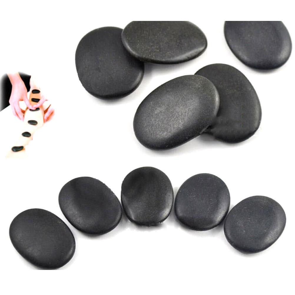 500PCS Health Care Natural Basalt Massage Stone Black Hot SPA Rocks Pain Relief Energy Set Massage Stones & Rocks