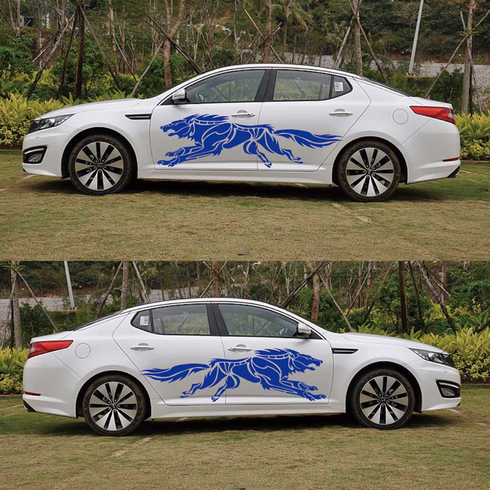 CAR Universal Wolf Car Stickers Scratch Body Animal Stickers Decal9267814