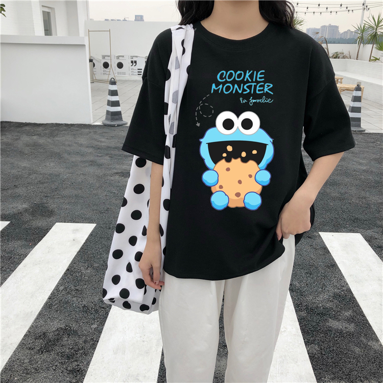 2019 women clothes Sesame Street Summer Harajuku Neutral Short-sleeved t shirt Sesame Street Printed Street Wind t-shirt DHBOWC151, White
2019 women clothes Sesame Street Summer Harajuku Neutral Short-sleeved t shirt Sesame Street Printed Street Wind t-shirt DHBOWC151, White