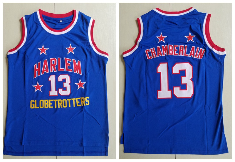 Cheap Mens #13 Wilt Chamberlain Harlem Globetrotters Basketball Jersey Vintage Wilt Chamberlain Basketball Embroidery Shirt Blue от DHgate WW