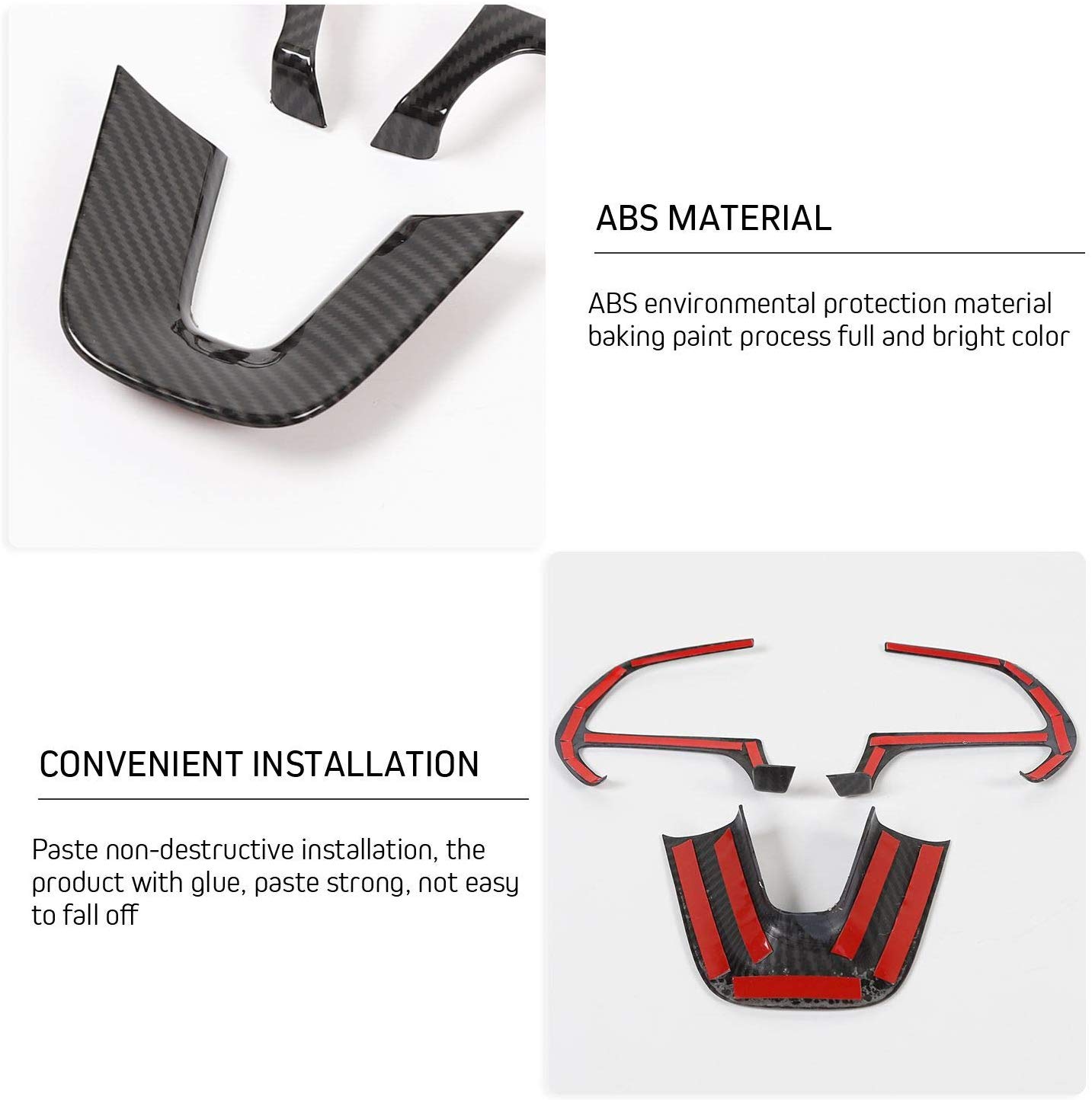 ABS Car Steering Wheel Cover Accessories Trim for Dodge Challenger 2015 UP Factory Outlet Car Interior Accessories