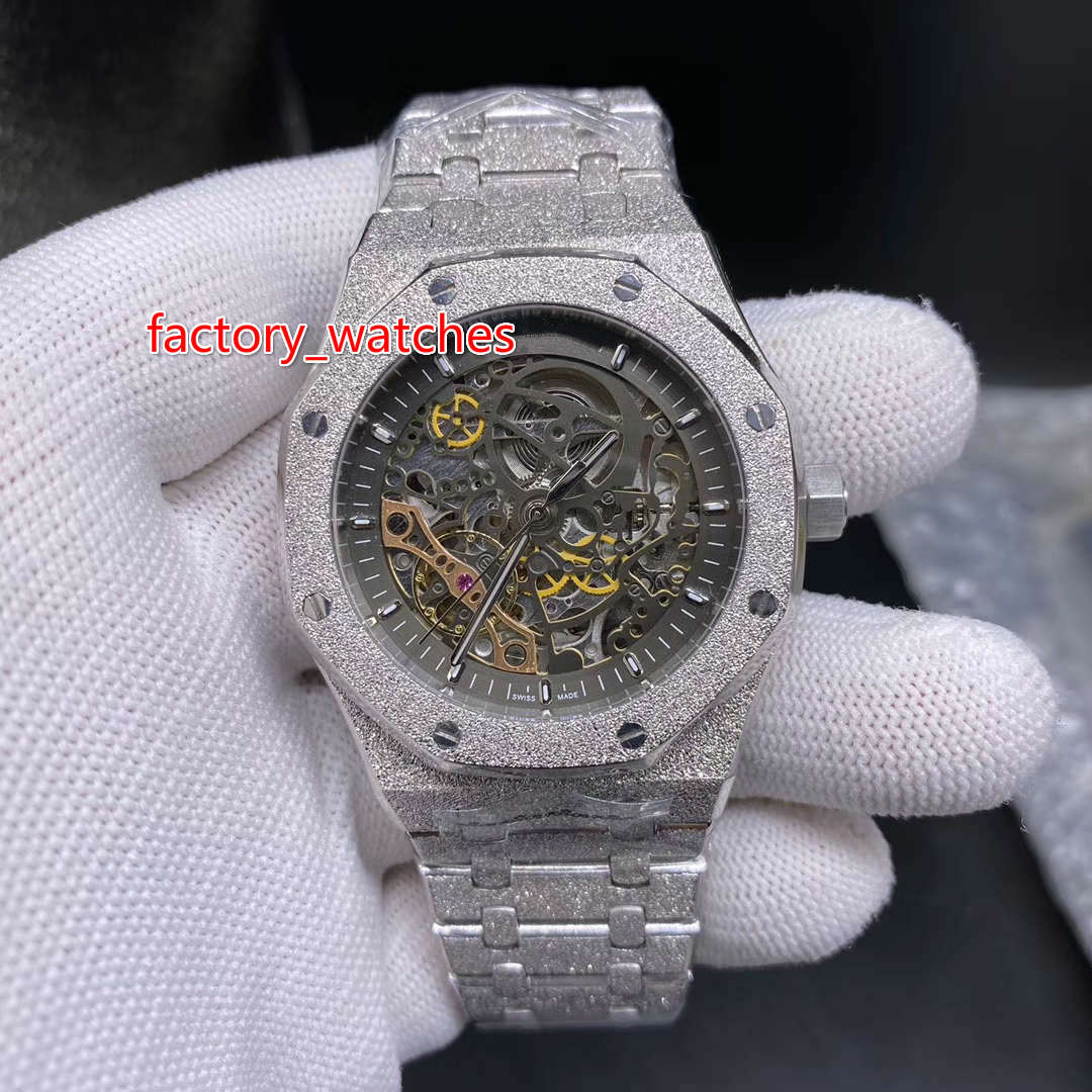 New Designer Watches skeleton dial Frosted sliver Luxury Men's Watch 316 Stanless Steel 42mm High Quality Automatic Movement Sport Men Watch, Silver
New Designer Watches skeleton dial Frosted sliver Luxury Men's Watch 316 Stanless Steel 42mm High Quality Automatic Movement Sport Men Watch, Silver