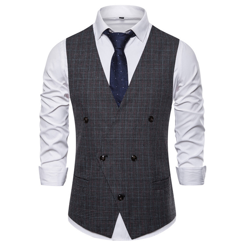 DA JAUNA 2020 Mens Business Suit Vest Formal Tweed Double Breasted Waistcoat Retro Slim Fit Suit Sleeveless Jacket Vests, Gray
DA JAUNA 2020 Mens Business Suit Vest Formal Tweed Double Breasted Waistcoat Retro Slim Fit Suit Sleeveless Jacket Vests, Gray