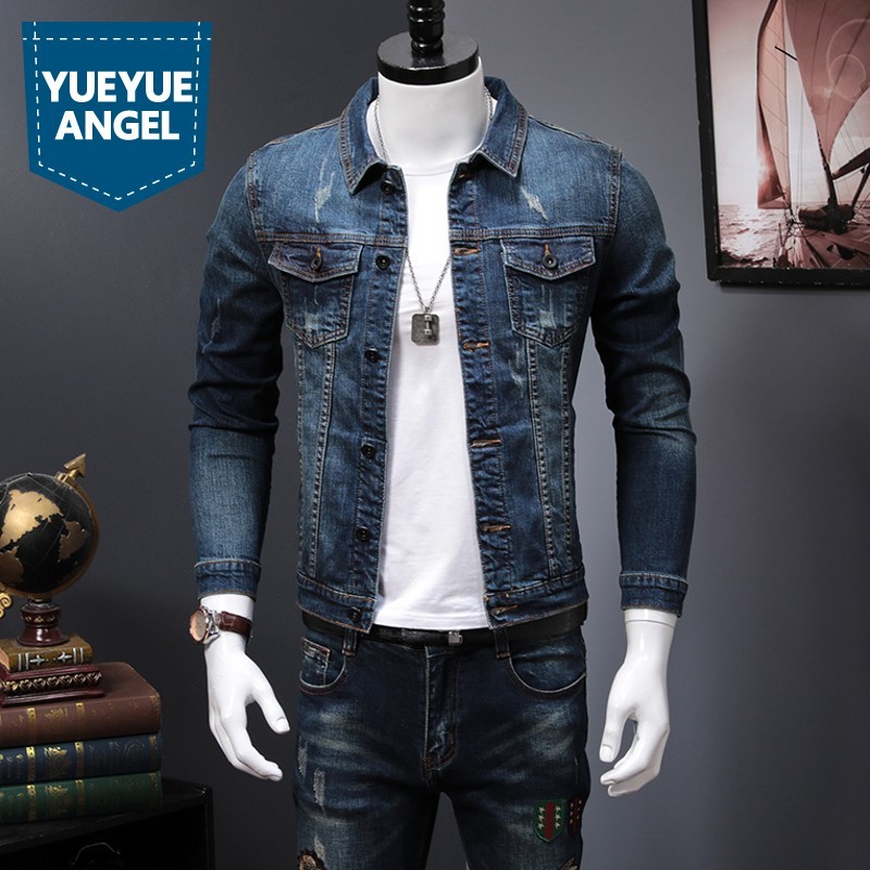 Personality Casual Thin Slim Fit Mens Denim Jackets Spring Autumn Long Sleeve Single Breasted Streetwear Outwear Coats Plus Size, Blue
Personality Casual Thin Slim Fit Mens Denim Jackets Spring Autumn Long Sleeve Single Breasted Streetwear Outwear Coats Plus Size, Blue