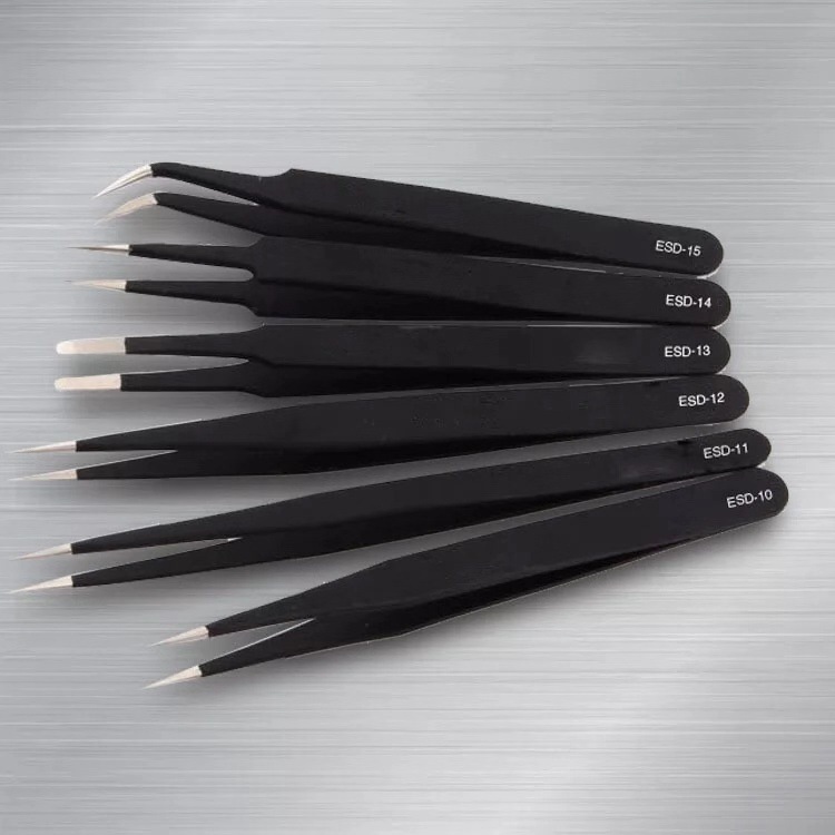 ESD Precision Stainless Steel Tweezers Customized Elbow Pointed Flat Birds Nest Grafting Eyelash Teardown Electronic Tweezers
ESD Precision Stainless Steel Tweezers Customized Elbow Pointed Flat Birds Nest Grafting Eyelash Teardown Electronic Tweezers
