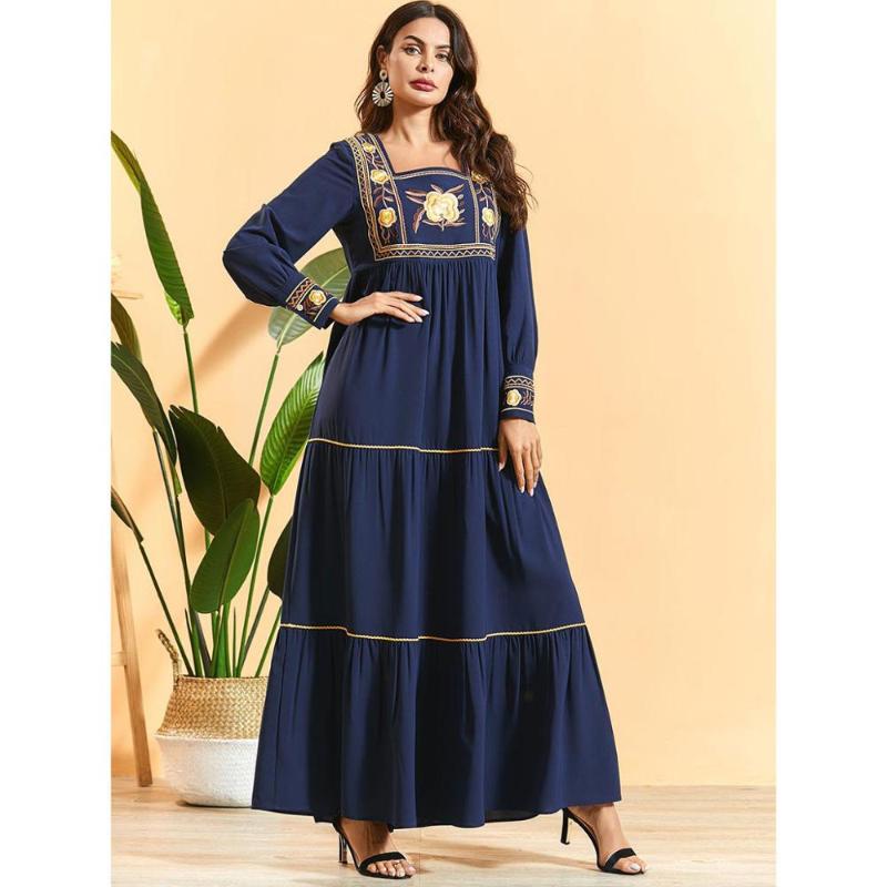 autumn floral embroidery long sleeve maxi dress plus size draped abaya women ramadan kaftan Dubai Robe islamic judaic gown
autumn floral embroidery long sleeve maxi dress plus size draped abaya women ramadan kaftan Dubai Robe islamic judaic gown