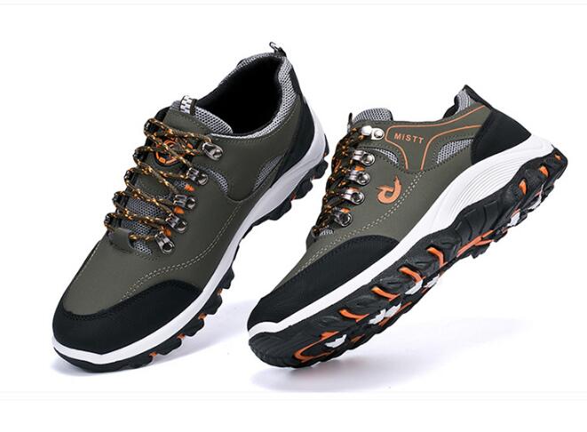 Hot Sale-and autumn breathable schoolboy is recreational shoe, non-slip safety shoes lace-up foot runs shoe, black travel shoe G1.55