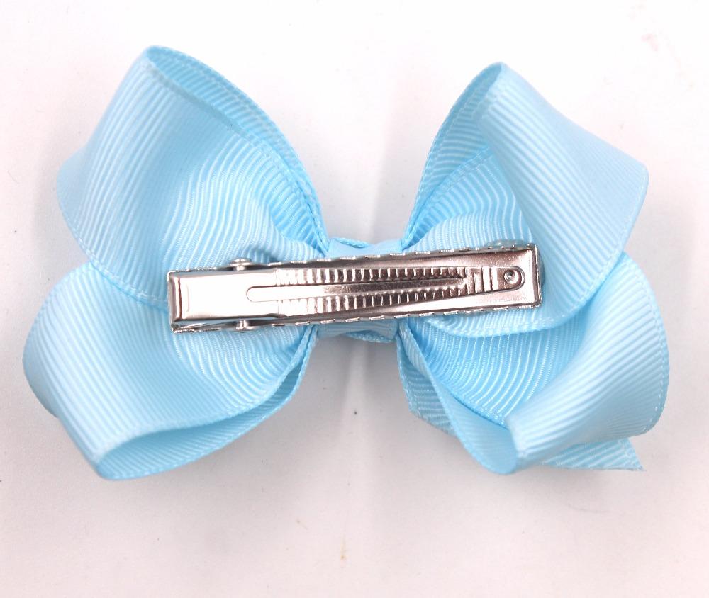 40pcs 3 Inch Baby Girl Solid Ribbon Hair Bows Alligator Clips for Toddlers Kids Children Fashion Hair Accessories Free Drop Shipping