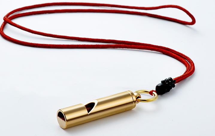 Loud Brass Whistle Portable Emergency Whistle Outdoor Survival Whistle Hiking Tools Party Noise Maker Favors Gift Present gold