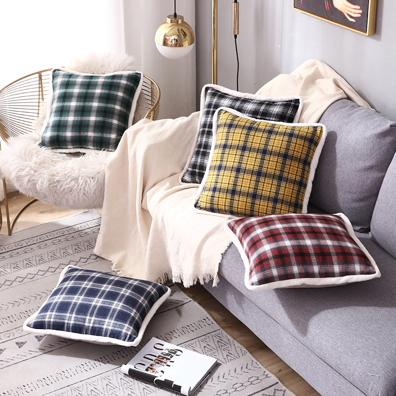 Classic Lattice Design Pillow Case Flannel Cushion Cover Home Decoration Sofa Cushion Cover Vintage Fashion Soft Pillow Case, Yellow
Classic Lattice Design Pillow Case Flannel Cushion Cover Home Decoration Sofa Cushion Cover Vintage Fashion Soft Pillow Case, Yellow