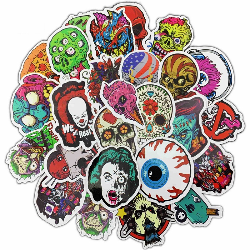 DHL 50 Pcs Cool Stickers Pack for Laptop Horror Skull Crazy Car Stickers and Decals Luggage Motorcycle Bicycle Computer Skateboard Snowboard, Mix
DHL 50 Pcs Cool Stickers Pack for Laptop Horror Skull Crazy Car Stickers and Decals Luggage Motorcycle Bicycle Computer Skateboard Snowboard, Mix