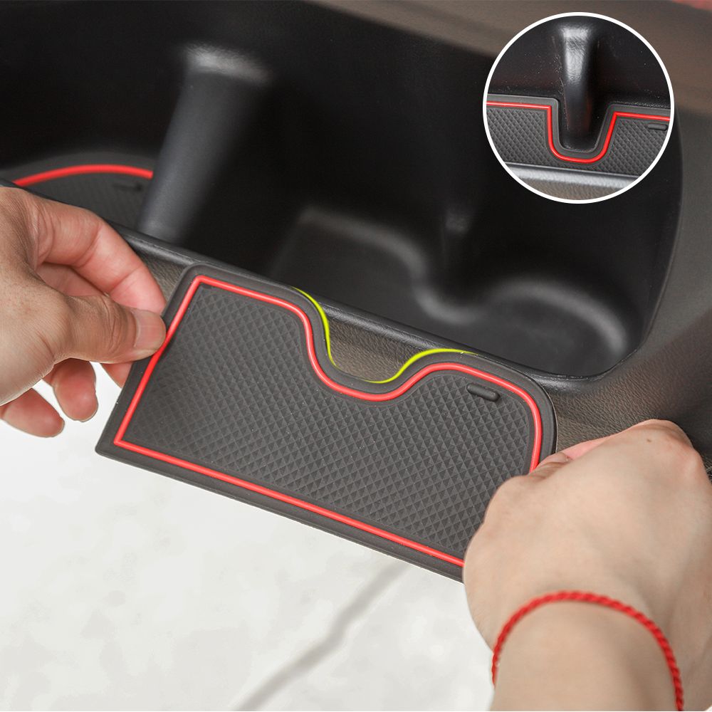 Car Door Slot Mat ,Auto Non-slip Mats,Anti-smoke Door Slot For Toyota 4Runner 2010+ Car Styling Car Interior Accessories
