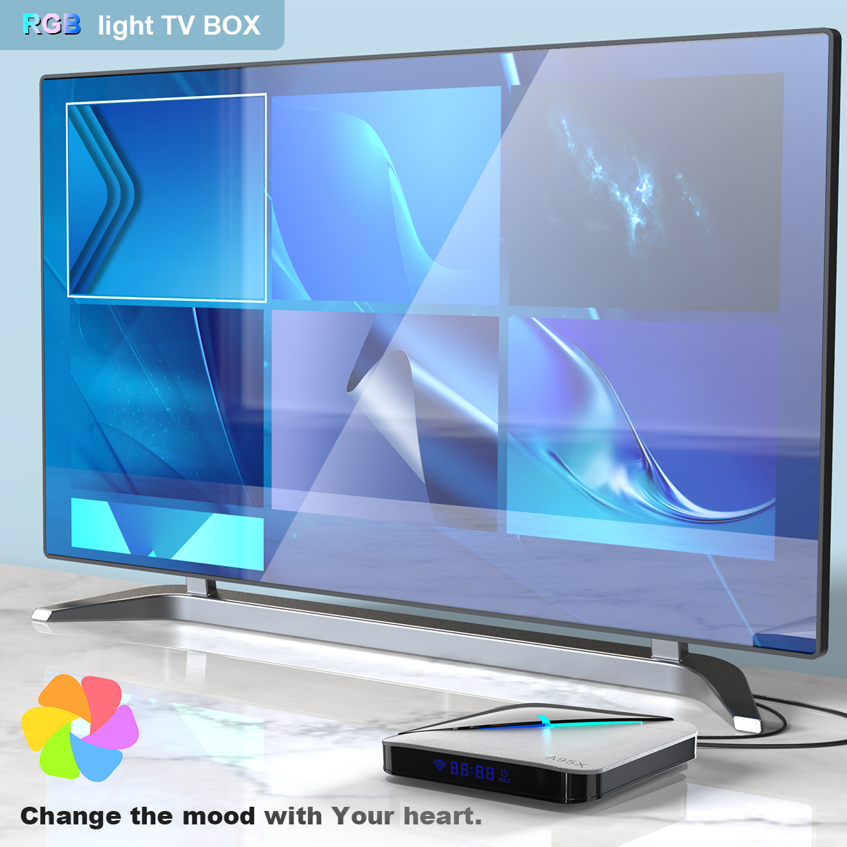 A95X F3 Air RGB Light TV Box Amlogic S905X3 Android 9.0 2GB 16GB Dual Wifi A95XF3 X3