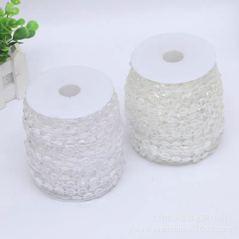 Chandelier Hanging Chain Arches Door backdrops curtain DIY Beads Acrylic Wedding Party Decors Diamond Crystal Garland Hanging Lights Curtain