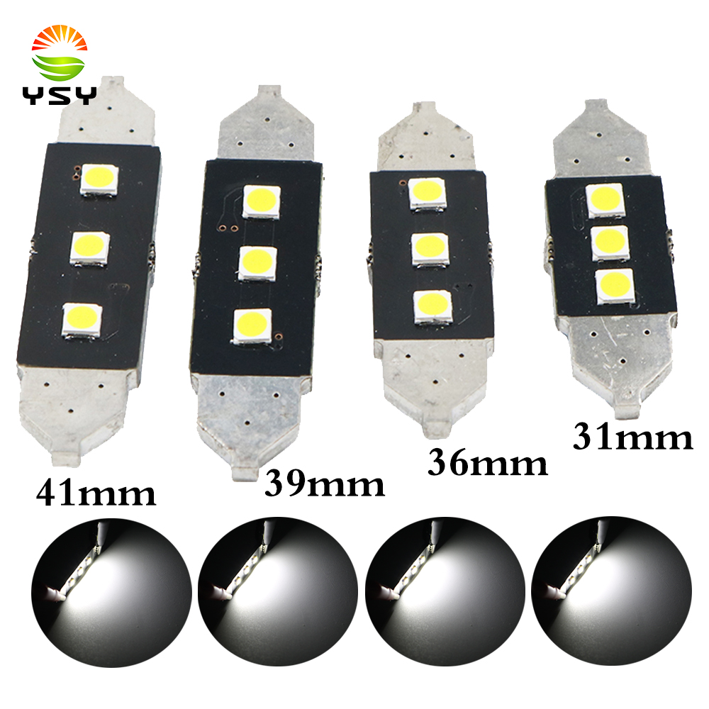 YSY Festoon 31mm 36mm 39mm 41mm LED Bulb C5W C10W Super Bright 3030 3SMD Canbus Auto Interior Doom Lamp Car Styling Light 200X, As pic
YSY Festoon 31mm 36mm 39mm 41mm LED Bulb C5W C10W Super Bright 3030 3SMD Canbus Auto Interior Doom Lamp Car Styling Light 200X, As pic