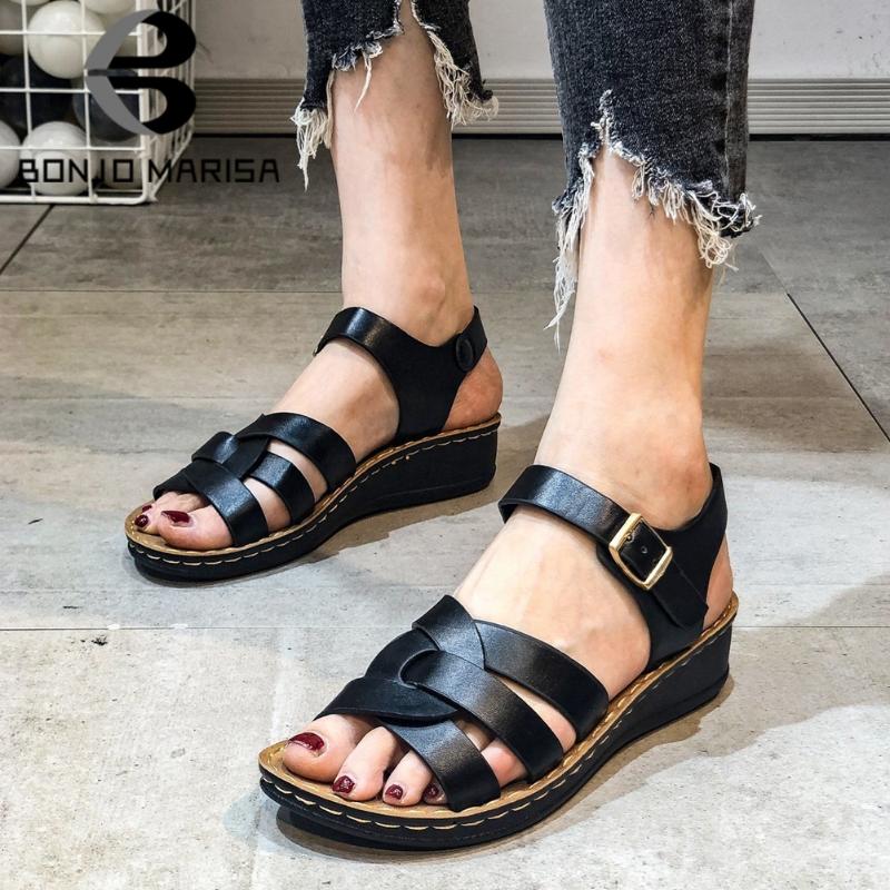 BONJOMARISA New Fashion Concise Low Chunky Heels Sandals Women Summer Elegant Flat Shoes Woman, Black
BONJOMARISA New Fashion Concise Low Chunky Heels Sandals Women Summer Elegant Flat Shoes Woman, Black