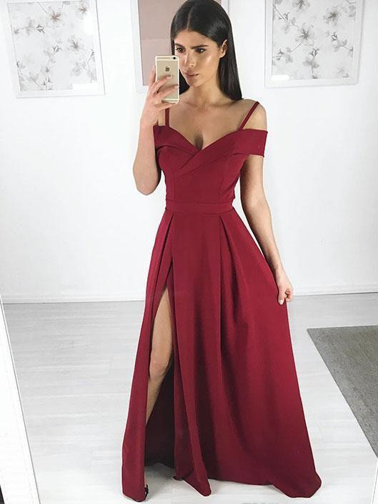 Elegant Satin Evening Dresses 2019 Long Spaghetti Straps Off Shoulder Side Split Sexy Party Dress Custom Made Cheap Prom Dress 43, Fuchsia
Elegant Satin Evening Dresses 2019 Long Spaghetti Straps Off Shoulder Side Split Sexy Party Dress Custom Made Cheap Prom Dress 43, Fuchsia