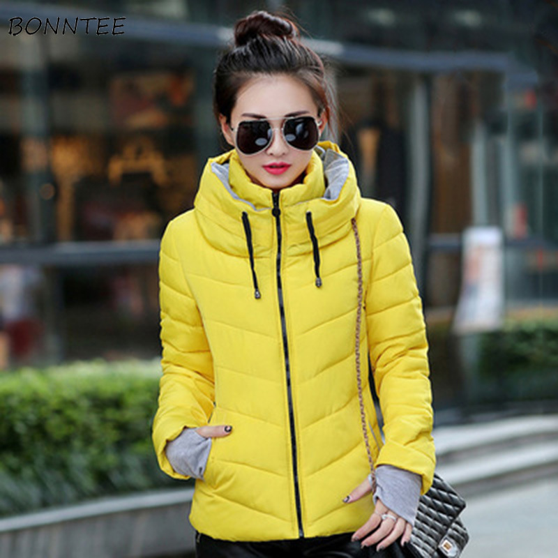 Parkas Women High Quality Thicken All-match Hooded Pockets Slim Womens Outwear Long Sleeve Zippers Ladies Overcoats Korean Style, Black
Parkas Women High Quality Thicken All-match Hooded Pockets Slim Womens Outwear Long Sleeve Zippers Ladies Overcoats Korean Style, Black
