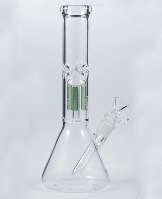 10 inch and 12 Inch straight base beaker base 4 arm perc Glass water pipes smoking smoke bong for dry herb wholesale
10 inch and 12 Inch straight base beaker base 4 arm perc Glass water pipes smoking smoke bong for dry herb wholesale