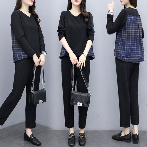 Plaid Plus Size 5xl Tracksuit For Women Two Piece Set Ensemble Femme Survetement Conjunto Feminino Casual Thin Women's Suit, Black
Plaid Plus Size 5xl Tracksuit For Women Two Piece Set Ensemble Femme Survetement Conjunto Feminino Casual Thin Women's Suit, Black
