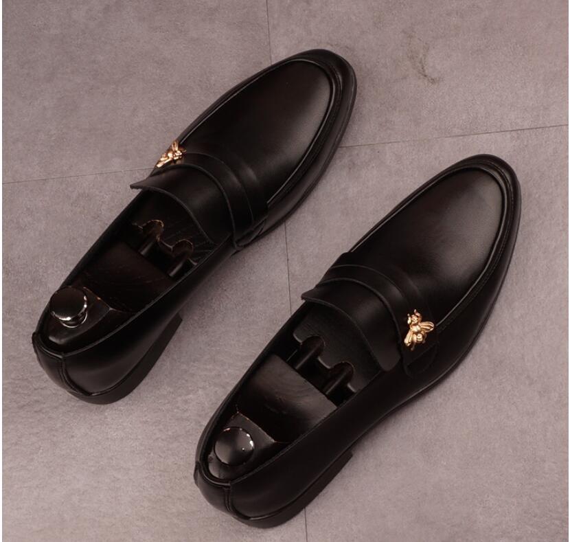 NEW arrival British black white leather shoes Men's dress shoes, Male Business oxford shoes ,Top quality brand for men Wedding shoes Loafers