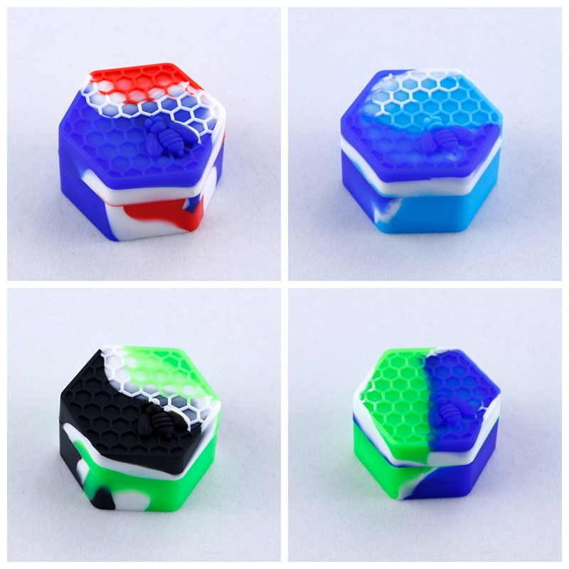 Nonstick Honeybee wax containers 26ml hexagon honey bee silicone container food grade jars dab tool storage jar oil holder for vaporize
Nonstick Honeybee wax containers 26ml hexagon honey bee silicone container food grade jars dab tool storage jar oil holder for vaporize
