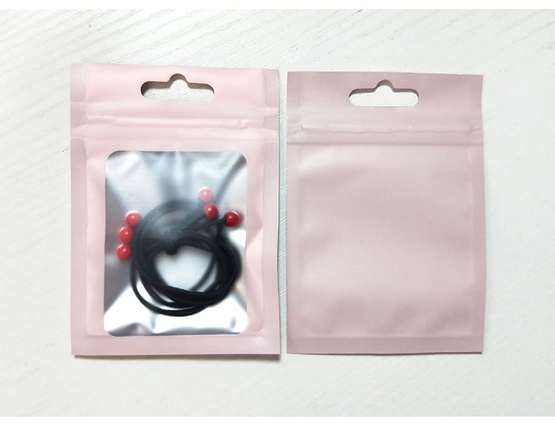 6*10cm small zip lock packing bags,grocery zipper sealing package bag,matte plastic pouches with clear window 4 colors aluminum foil