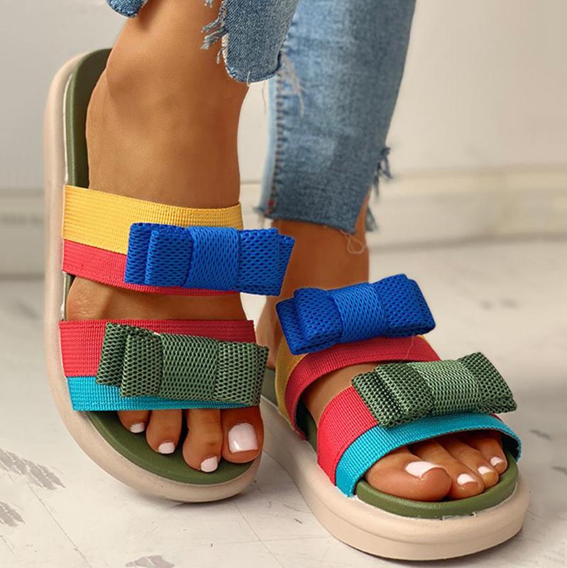 2020 Summer Women's Fashion Open Toe Platforms Colorblock Butterfly Knot Non-slip Flat Slippers Outdoor Beach Shoes Sandals#g4, Black 
2020 Summer Women's Fashion Open Toe Platforms Colorblock Butterfly Knot Non-slip Flat Slippers Outdoor Beach Shoes Sandals#g4, Black