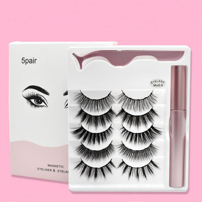 Magnetic Eyelashes with Eyeliner and Tweezer 5 Pairs 5 Magnetic False Eyelashes Liquid Eyeliner Makeup Set Reusable eyelash No Glue Needed
Magnetic Eyelashes with Eyeliner and Tweezer 5 Pairs 5 Magnetic False Eyelashes Liquid Eyeliner Makeup Set Reusable eyelash No Glue Needed