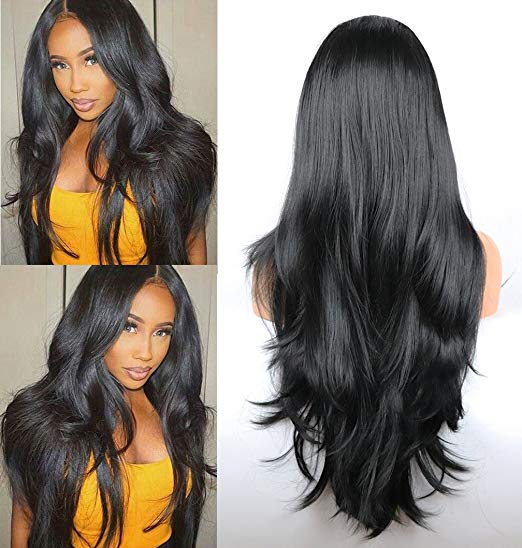 13x4 wig long straight 180% density lace front human hair wigs for black women pre plucked 360 lace frontal