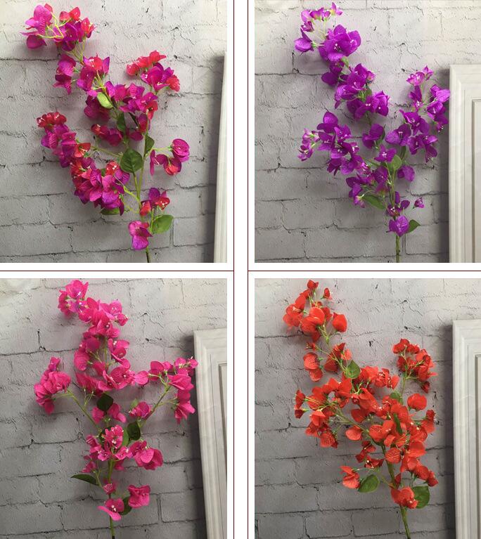Artificial flowers big Cherry blossom 46Inch /120 cm long Bougainvillea speetabilis can be used to decorative wedding garden and mall SF011