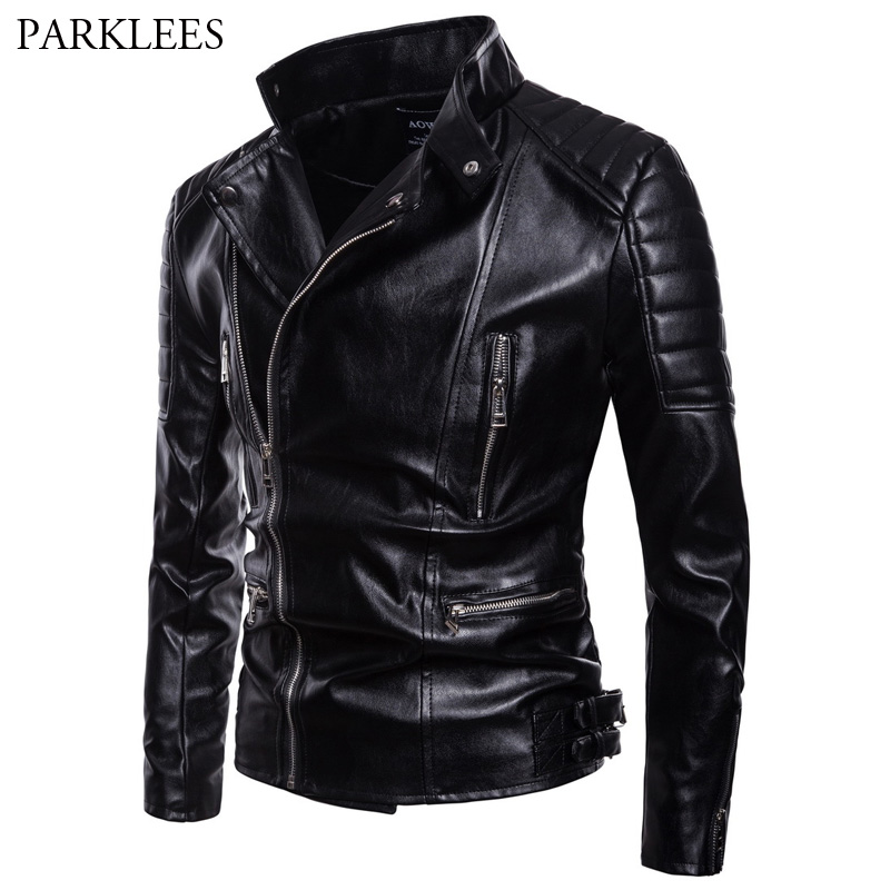 Oblique Zipper PU Jacket 2018 Autumn New Motorcycle Biker Faux Leather Jackets Mens Casual Black Jackets Coats Chaquetas Hombre, Coffee
Oblique Zipper PU Jacket 2018 Autumn New Motorcycle Biker Faux Leather Jackets Mens Casual Black Jackets Coats Chaquetas Hombre, Coffee