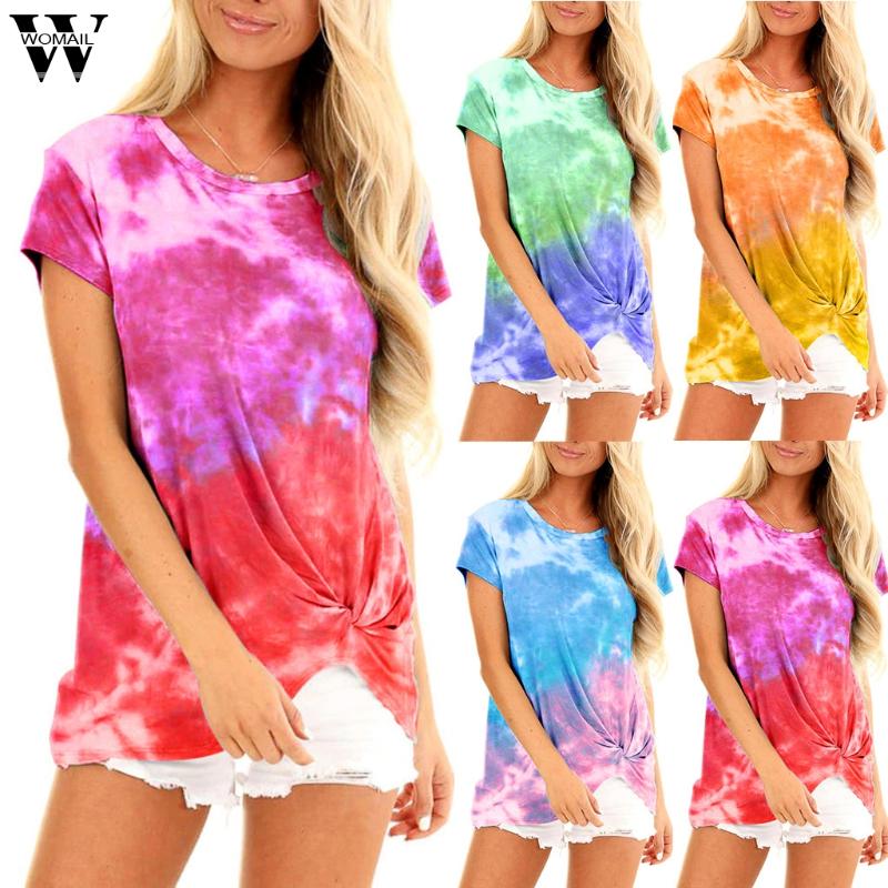 Womail Women t-shirt Loose Casual Gradient Tshirt Short Sleeve Summer 2020 Fashion Tie-dye Print T-Shirts camisetas feminina, Or
Womail Women t-shirt Loose Casual Gradient Tshirt Short Sleeve Summer 2020 Fashion Tie-dye Print T-Shirts camisetas feminina, Or