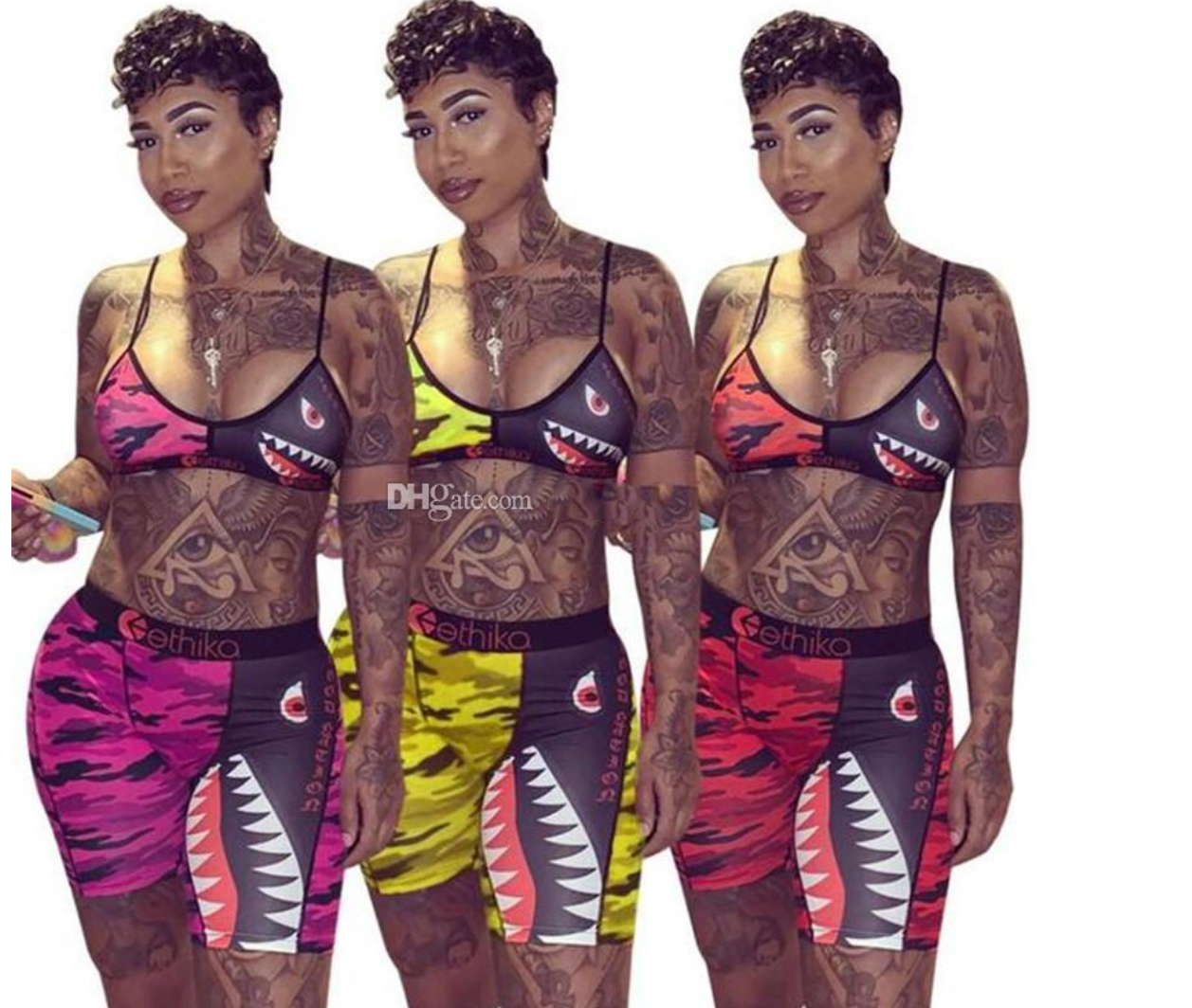3 Colors Ethika Swimwear Women Tie up Bra +Shorts Swimming Trunk Pants 2 Piece Tracksuit Patchwork Shark Camo Swimsuit Bikini Set
3 Colors Ethika Swimwear Women Tie up Bra +Shorts Swimming Trunk Pants 2 Piece Tracksuit Patchwork Shark Camo Swimsuit Bikini Set