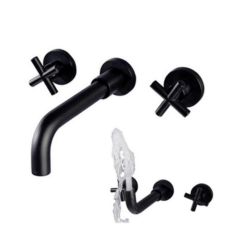 Bathroom Faucet Three-hole Hot And Cold Washbasin Faucet Into The Wall Three-hole Basin Chrome Faucets Wall mounted
Bathroom Faucet Three-hole Hot And Cold Washbasin Faucet Into The Wall Three-hole Basin Chrome Faucets Wall mounted