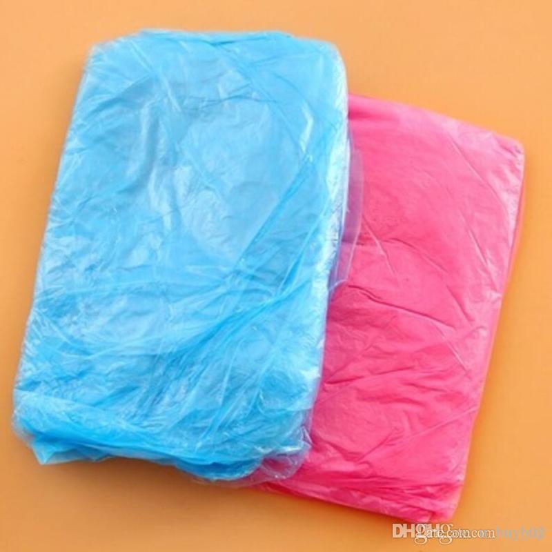 Onetime PE Raincoat Fashion Disposable Raincoats Poncho Rainwear Travel Rain Coat Rain Wear for Traveling Home Shopping