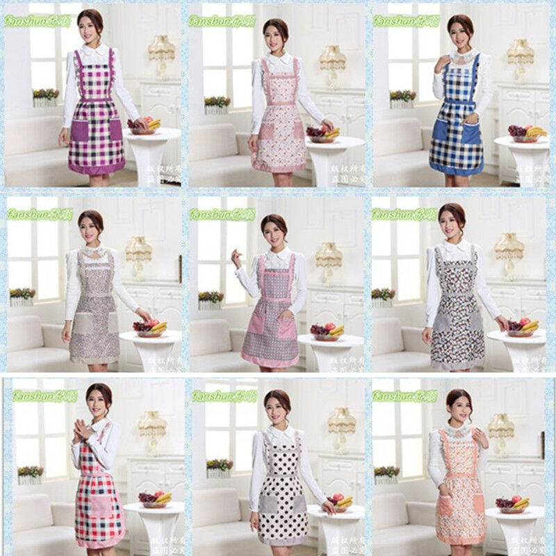 2019 Newest Women Funny Plaid Aprons Chefs Kitchen Vintage Novelty + Pockets For Cooking BBQ Xmas Cleaning Sleeveless Apron