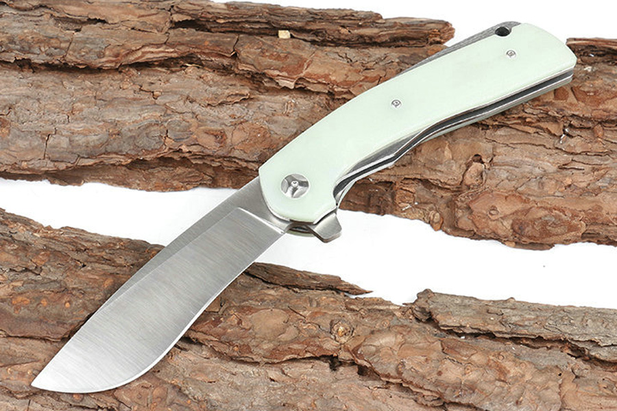 High Quality 3 Colors Ball Bearing Flipper Folding Knife D2 Satin Drop Point Blade G10 + Stainless Steel Sheet Handle With Retail Box